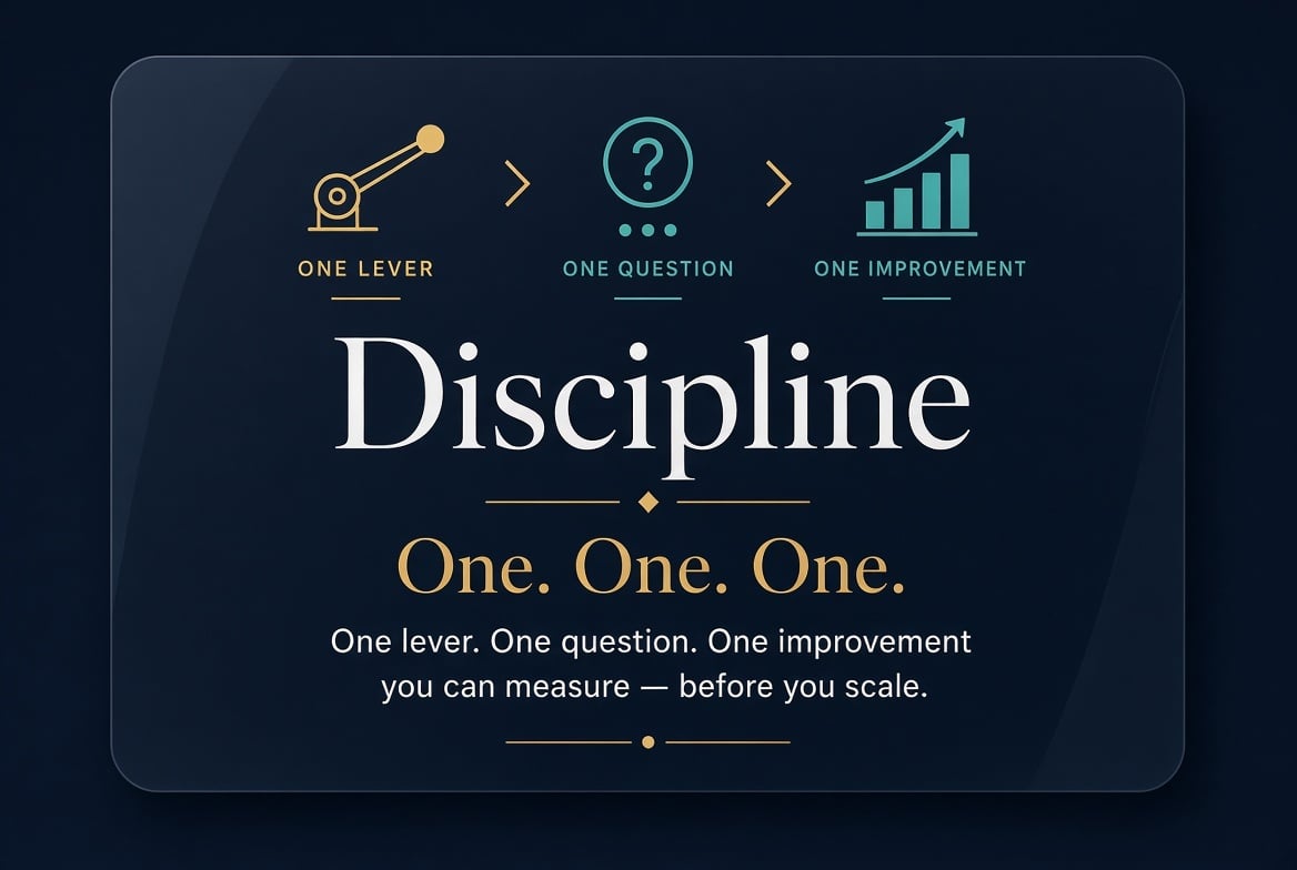 One lever, one question, one improvement — focused P&L impact