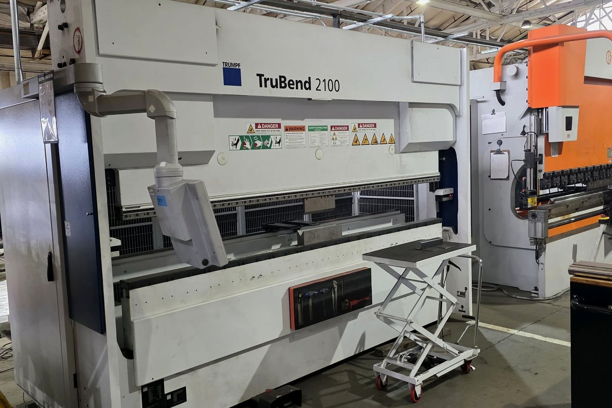 Press brake on a shop floor
